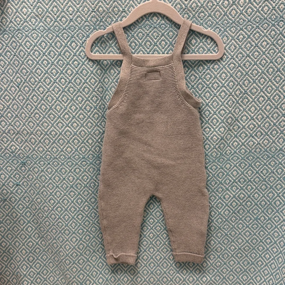 Carter's Beige Knit Overalls